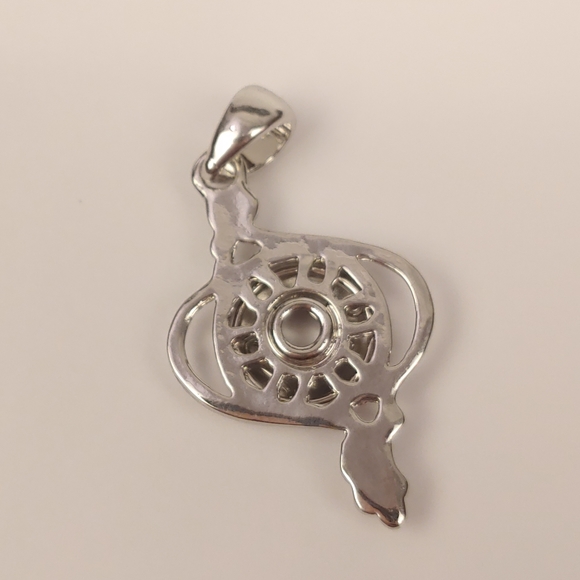 NEW Silver 12mm Mini Snap Pendant Magnolia & Vine - Picture 4 of 7